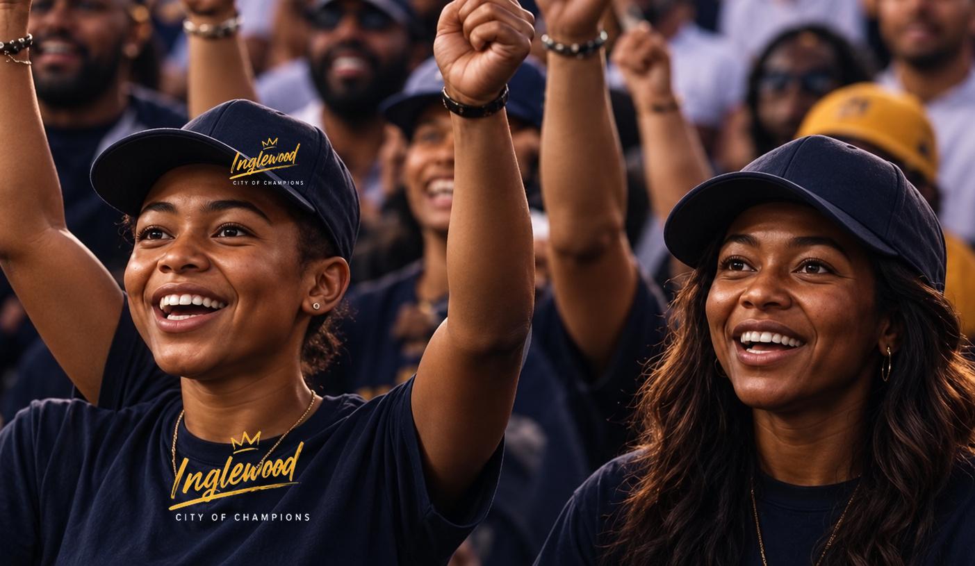 Fans at a MLB watch party in Inglewood